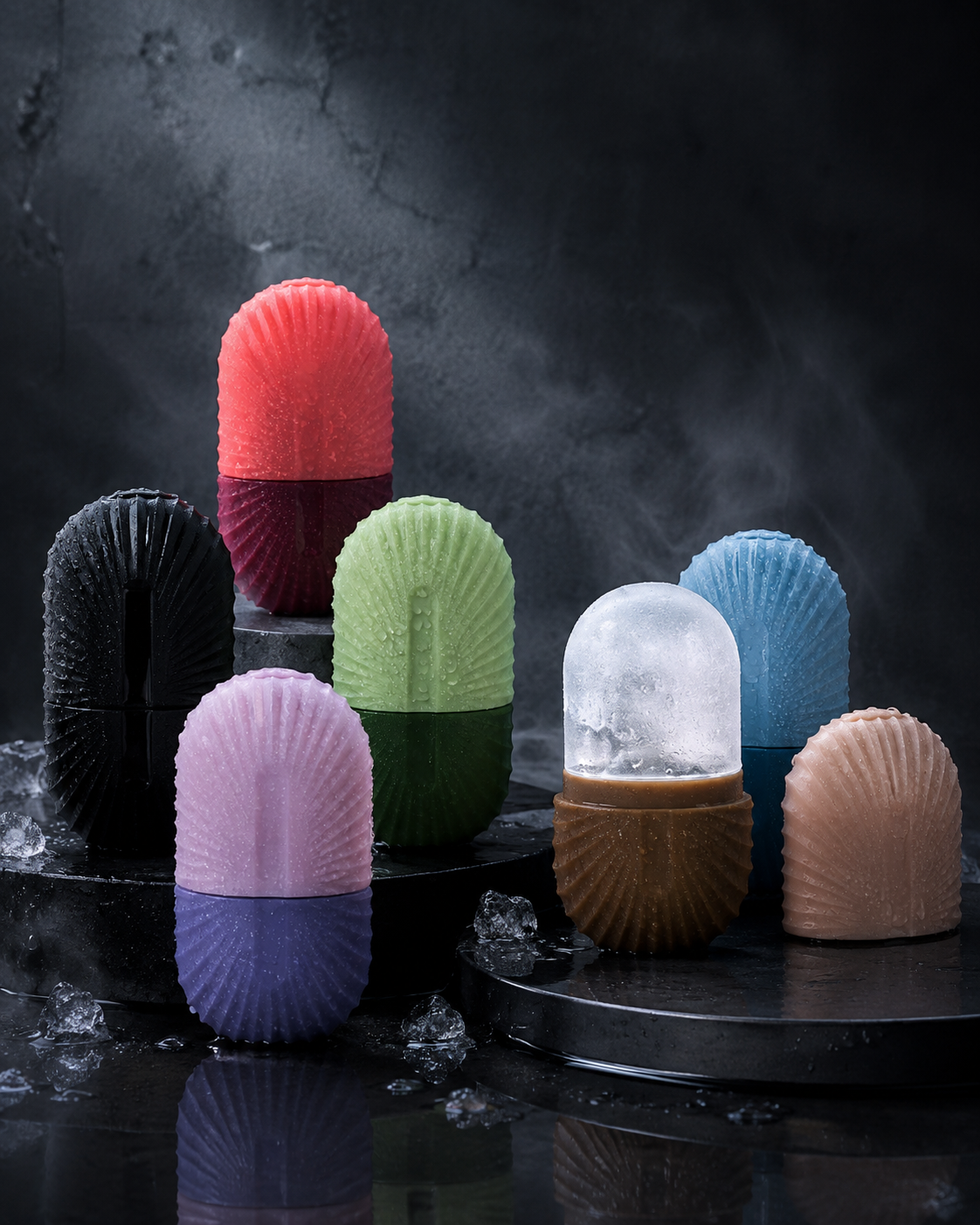Silicone Facial Ice Roller – Reusable Cooling Face Sculpting & Depuffing Skincare Tool