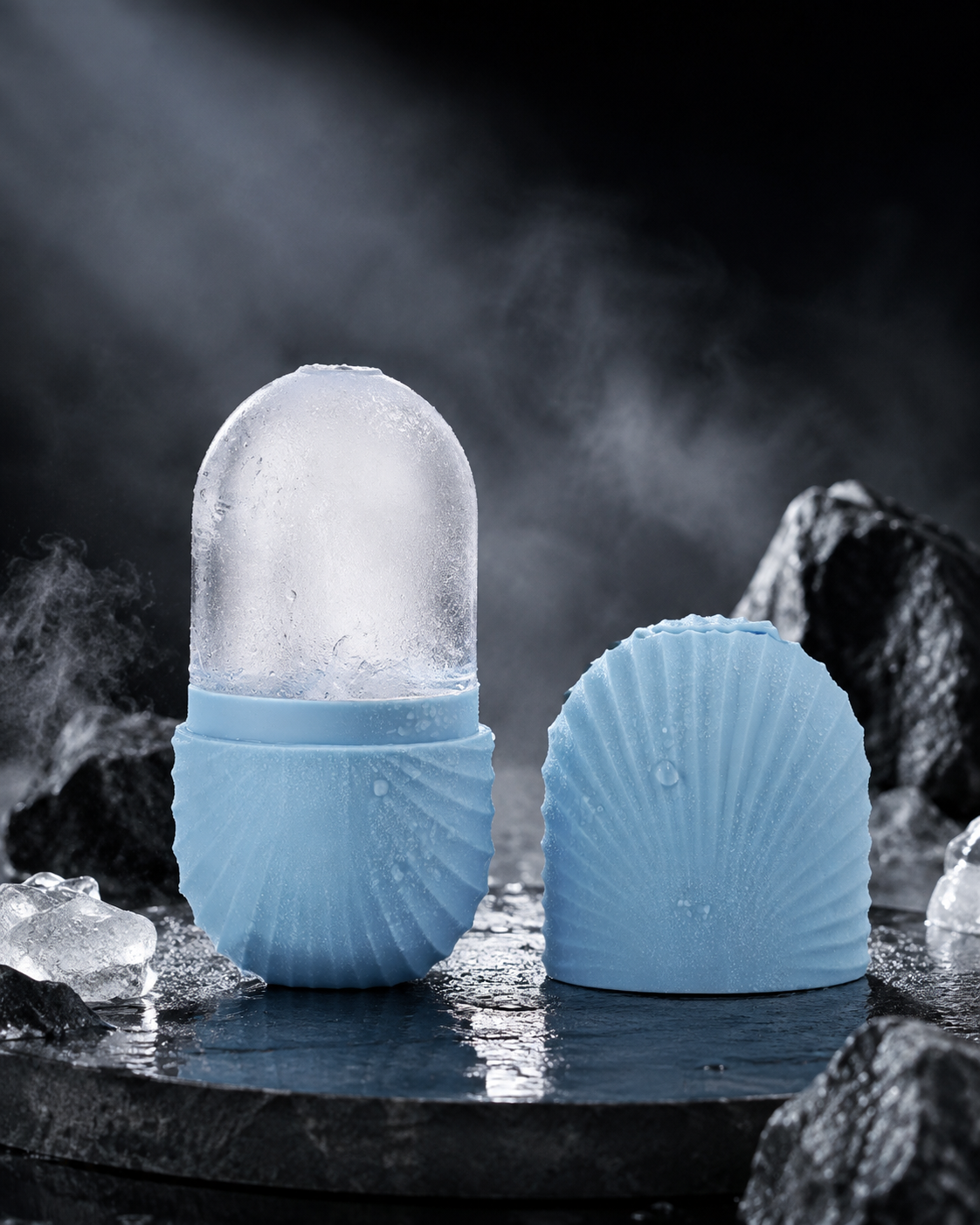 Silicone Facial Ice Roller – Reusable Cooling Face Sculpting & Depuffing Skincare Tool